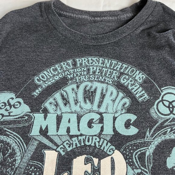 LED Zepplin T-Shirt Top Women's Gray/Blue Size XL Crew Neck Short Sleeve Cotton - Picture 4 of 8